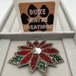 Vintage Poinsettia Pin